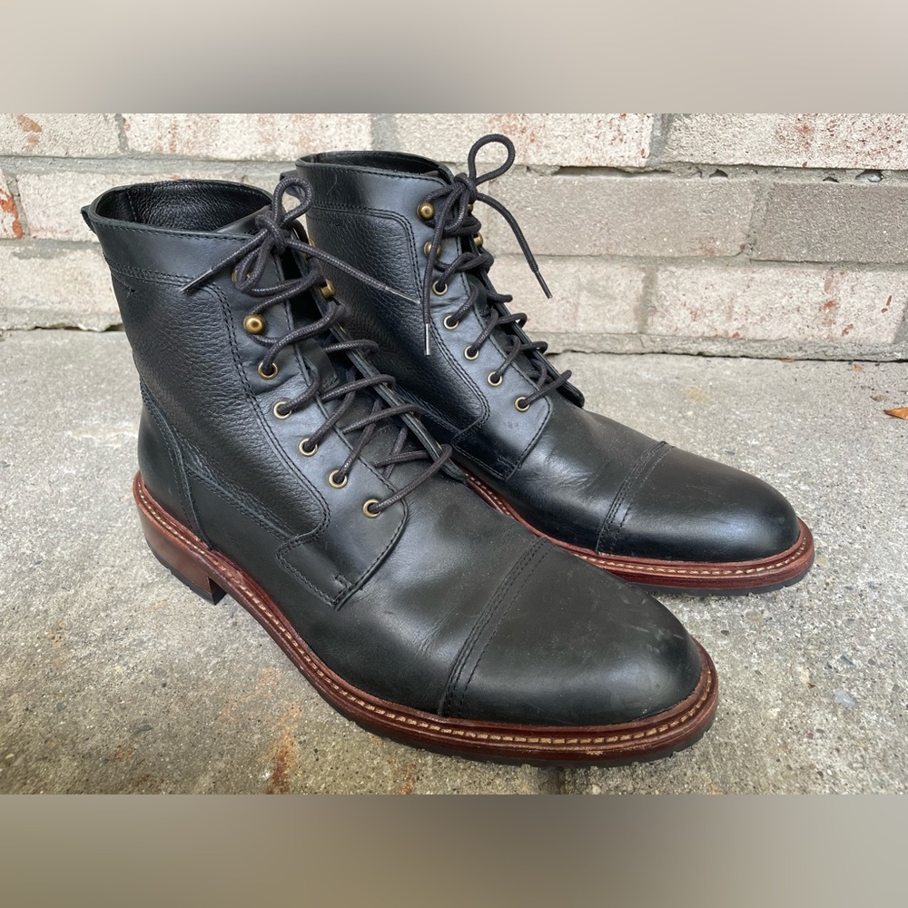 'Trask 'Lowell' Cap Toe Boot | Men’s 9.5 | Black